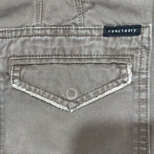 Vintage Sanctuary Grey Cargo Shorts Sz 27 | Y2K Utility Made in USA